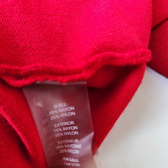 Calvin Klein Dress Womens Small Red Knit Sheath Knee Length Classic Cocktail S - Picture 14 of 14